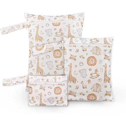 HZNOO 3-Piece Waterproof Wet Dry Bag Set with Zipper - Durable Travel Organizer for Swimming, Diapers, Baby, Gym & Beach Accessories