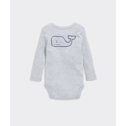 Baby Long-Sleeve Vintage Whale Body Suit