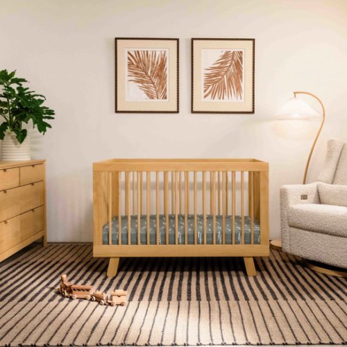Hudson 3-in-1 Convertible Crib - Converts To Toddler Bed | Babyletto - Honey