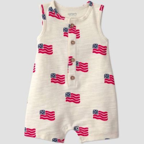 Carter's Just One You® Baby Boys' USA Americana Romper - Cream Newborn