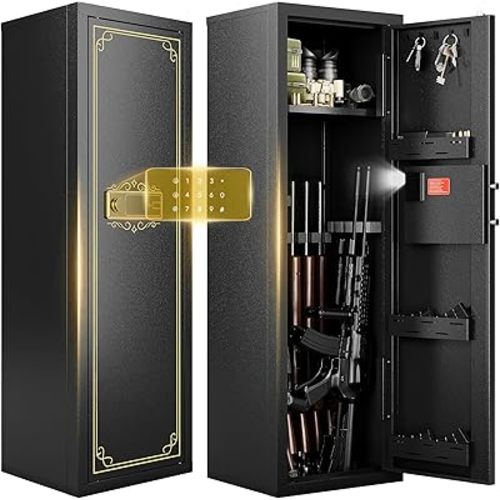 KAER 10-12 Gun safes,Rifle Safe,Gun Safes for Home Rifle and Pistols,Long Gun Safe for Rifle,Clearance Gun Safe with Digital Keypad,Adjustable Shelves,Unassembled
