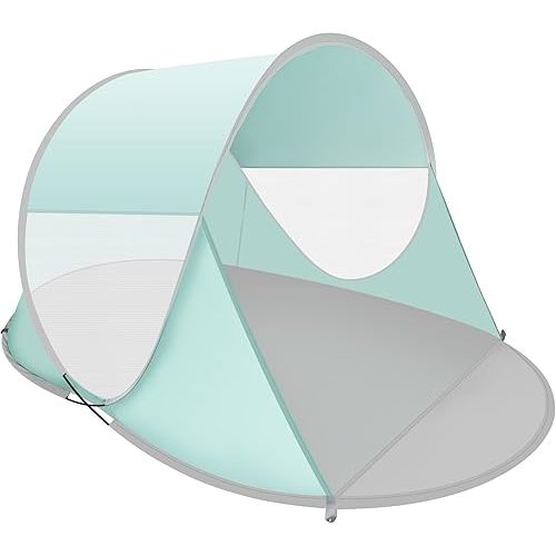 ISILER Pop Up Beach Tent, Portable Outdoor Shade, UPF 50+ Baby Shelter, Easy Setup Windproof Waterproof Canopy