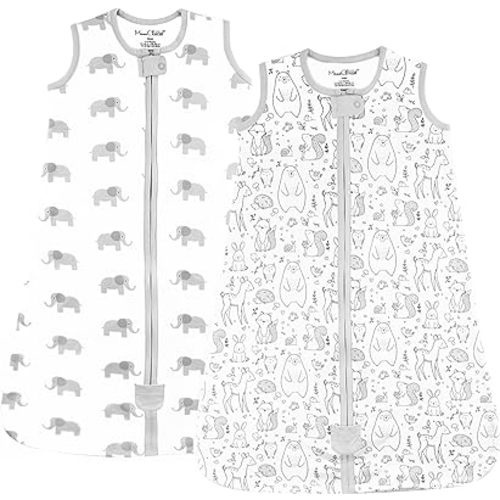 Mama Cheetah Wearable Blanket, Organic Cotton Baby Sleep Bag, Swaddle Transition Sack with 2-Way Zipper