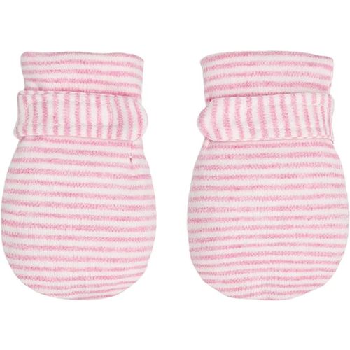Newborn Baby No Scratch Mittens Stay On, 100% Cotton Breathable, Adjustable Infant Gloves for Baby Boys Girls Mittens