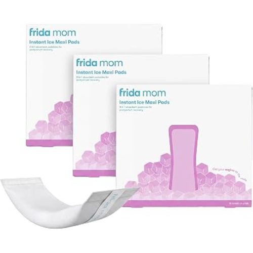 Frida Mom 2-in-1 Postpartum Pads, Absorbent Perineal Ice Maxi Pads, Instant Cold Therapy Packs and Maternity Pad in One (Pack of 3)