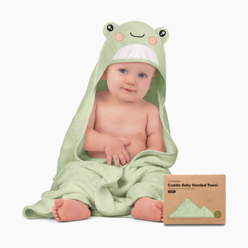 KeaBabies Cuddle Bamboo Viscose Hooded Towel - Frog