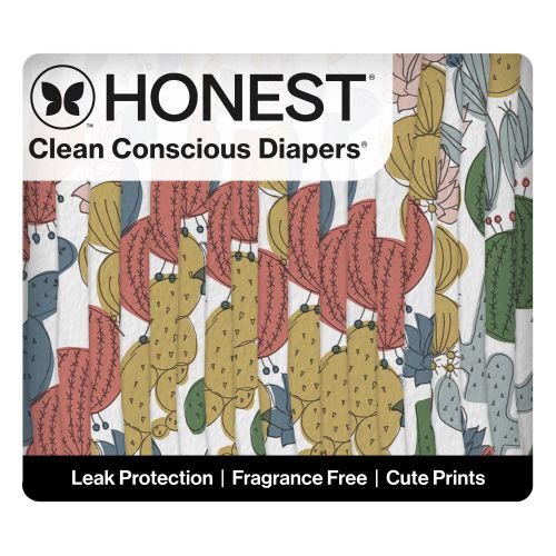 Size 4 Honest Wetness Indicator Diapers - Plant-Based & Fragrance-Free | Honest