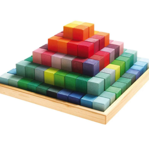 Large Stepped Pyramid Wooden Math Blocks