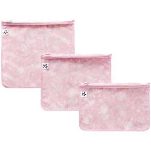 Tiny Twinkle Diaper Bag Organizing Pouches|3 Pack Mess-Proof Clear Front Travel Organizer Bags&TSA Approved Toiletry Bag Set for Baby and Mom Essentials