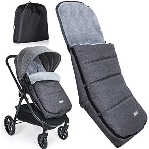 Orzbow Warm Bunting Bag Universal,Stroller Sleeping Bag Cold Weather,Waterproof Toddler Footmuff (Dark Grey)