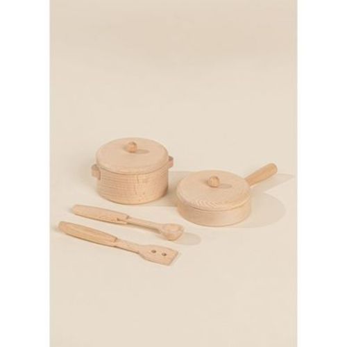 Coco Village - Wooden Pots and Pans Playset (6 Pcs)