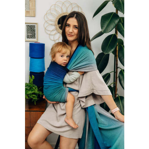 Long Woven Wrap, Airglow | Mama & Roo's