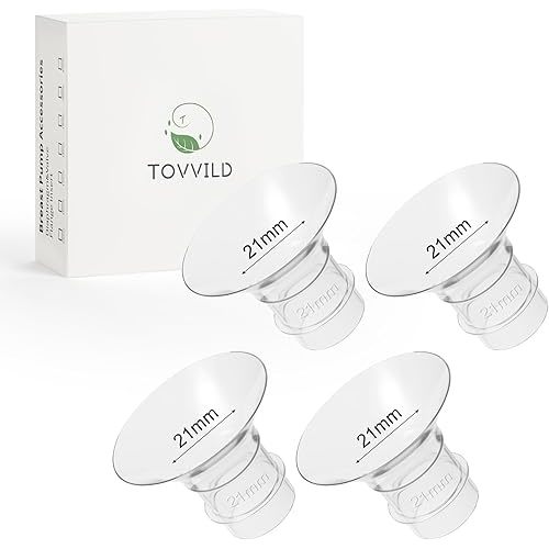 21mm Flange Inserts for 24mm Flange/Shield, Compatible with Momcozy/MOMMED/Spectra Breast Pumps, Pump Parts Replace (4PCS 21mm)