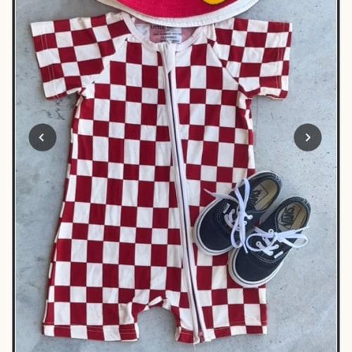 Checker Shorties Red