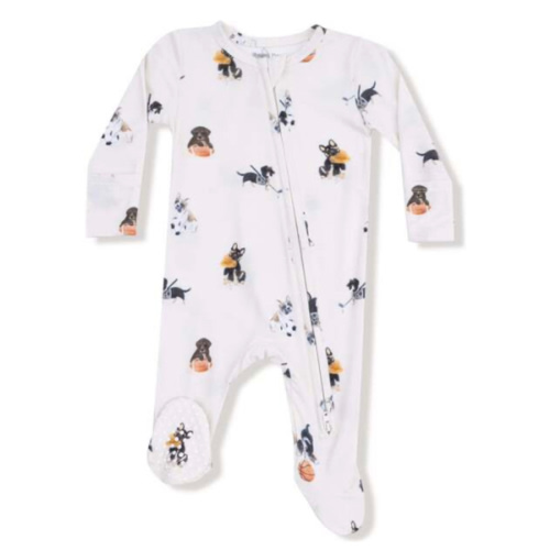 2 Way Zipper Footie, Sports Dogs - Angel Dear Sleepwear | Maisonette