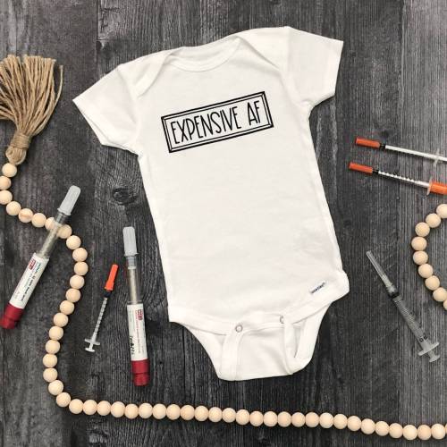 Expensive AF, Baby Onesie®, Funny, IVF, Pregnancy Announcement, IVF Baby Onesie®, Outfit for Baby, Baby Shower Gift,