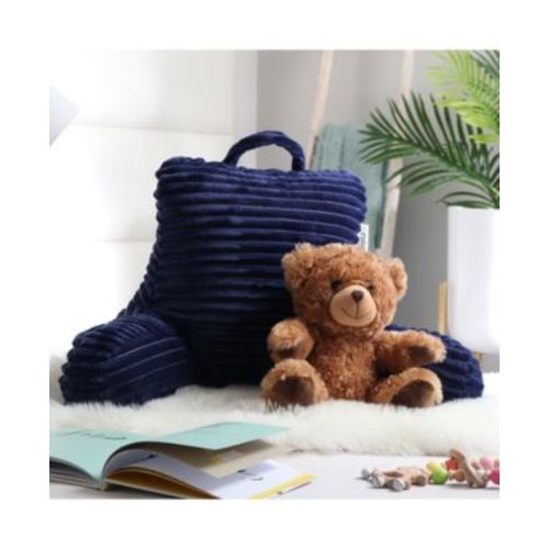 Cut Plush Striped Reading Pillow with Arms, Small