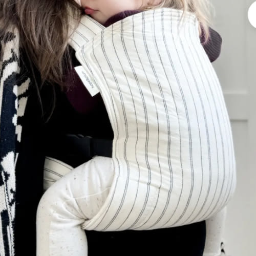 Lark Baby Carrier in Striped Black | Comfortable & Stylish Support