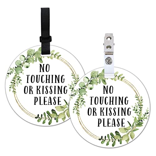Don’t Touch Baby Sign, No Kissing Baby Car Seat Sign or Stroller Tag, 2 Pack Baby Stroller Car Seat Carrier Tag for Preemie Newborn (5 Inches)