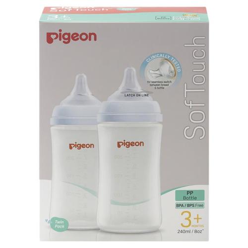 Pigeon SofTouch Bottle PP 240ml Twin Pack
