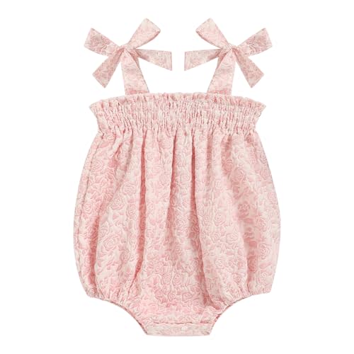 Baby Girl Summer Clothes Newborn Girl Outfits Cute Strap Baby Girl Romper Jumpsuit Infant Floral One Piece Bodysuit