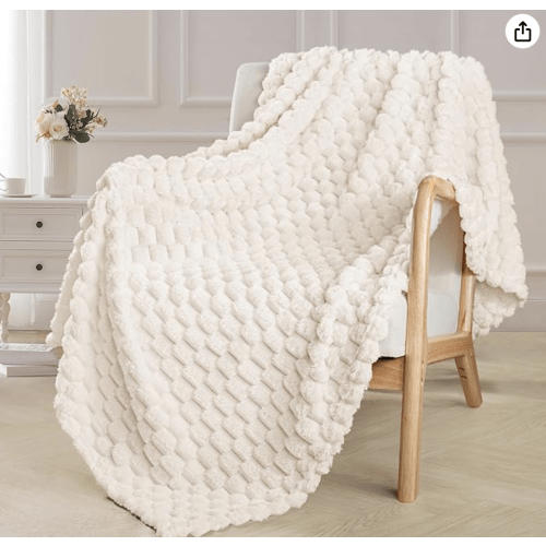 Exclusivo Mezcla Fleece Blanket 130 x 170 cm, Sofa Throw, Blanket for the Bed, Lightweight, Cozy and Fluffy for All Season, Off-White : Amazon.com.be: Home & Kitchen