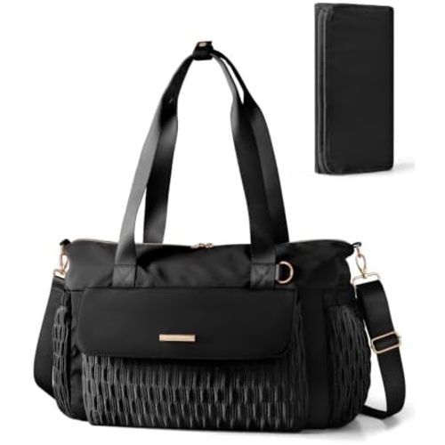 Marscamd Diaper Bag Tote with Changing Pad, Large Crossbody Baby Bag