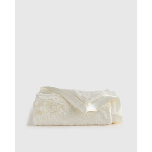 Silky Plush Baby Blanket in Light Grey