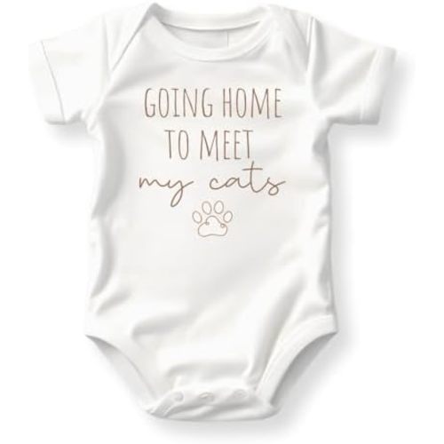 Going Home to Meet My Cats Baby Bodysuit Newborn Outfit