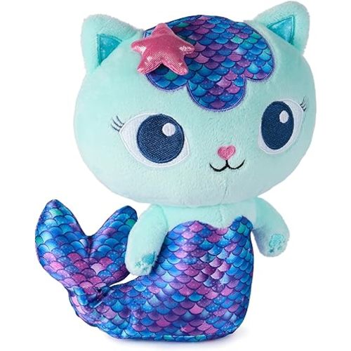Gabby’s Dollhouse, Fin-Tastic Mercat, Premium Plush Toy, 10-Inch Tall Stuffed Animal with Moving Mermaid Tail, Kids Toys for Girls & Boys Ages 3+