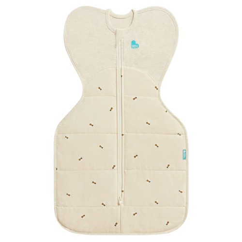 Love to Dream Original Swaddle UP 2.5 TOG Quilted Stretch Cotton - Oatmeal Bees