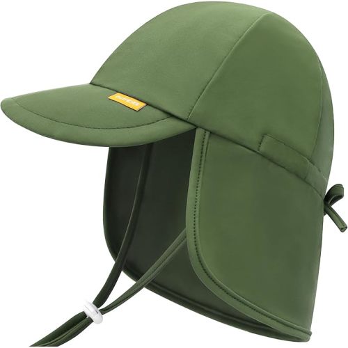 Adjustable Baby Sun Hats with UPF50+ & Neck Flap Protection - Perfect Swim & Play Toddler Hat for Girls & Boys