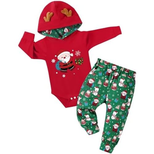 Baby Clothes Boy Newborn Outfits Animal Print Long Sleeve Romper and Pants 2PCS Fall Winter Infant Clothing Set