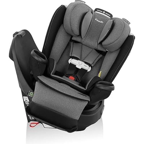 Evenflo Gold Revolve360 Extend All-in-One Rotational Car Seat with SensorSafe (Moonstone Gray)