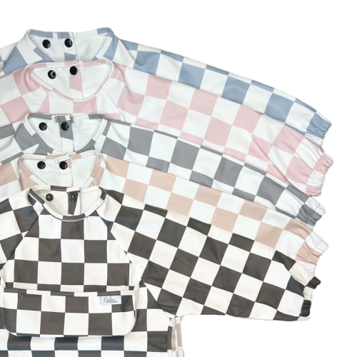 The Grayson Long Sleeve Bib - Checkered
 – Calla and Friends