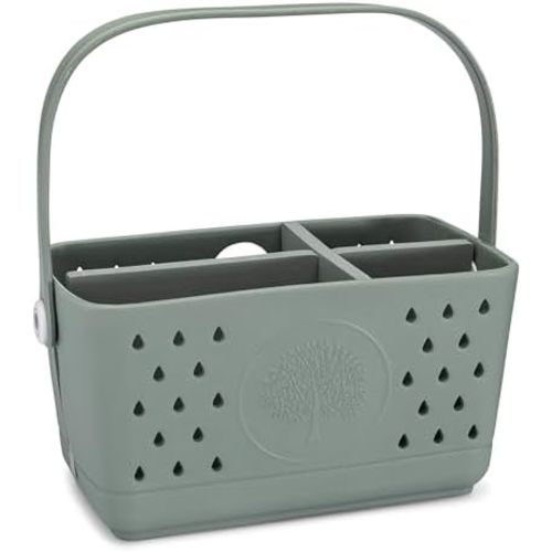 Parker Baby Co. Bath Caddy & Insert Bundle, Bath Caddy Organizer - Rain
