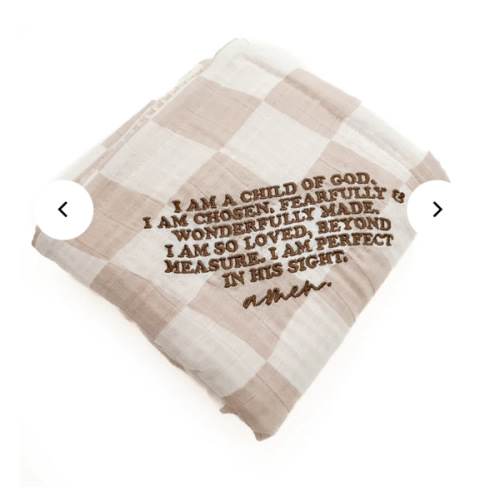 I am a Child of God Checker Waffle Blanket – OUR HOUSE ABOVE