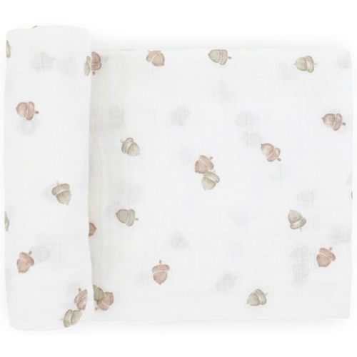 Cotton Muslin Swaddle Blanket - Acorns