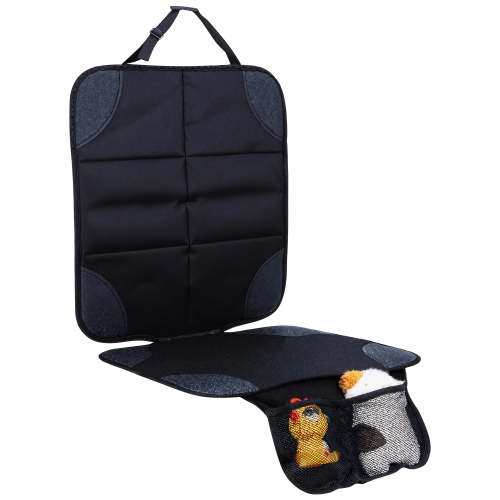 Deli Car Seat Protector for Child Car Seat, Durable 600D Fabric Waterproof Car Seat Cover,Car Seat Cushion with Non-Slip Bottom & 2 Mesh Pockets