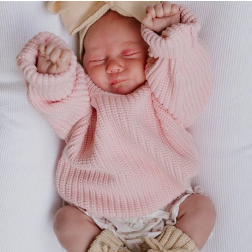 Chunky Knit Jumper | Baby Pink – Little and Fern