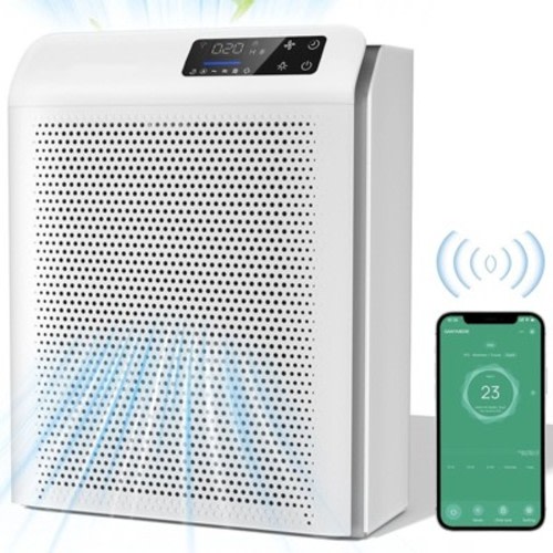 Teendow Matonc Smart Air Purifier with APP for Home Bedroom Large Room 2200 sq FT ,LED Touch Panel, PM2.5 Air Quality Monitor,6 Speeds,Ganymede