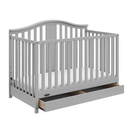 Graco Solano 4-in-1 Convertible Crib with Drawer Pebble Gray