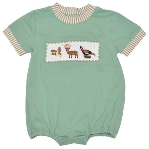 Hand Smocked Wildlife Bubble