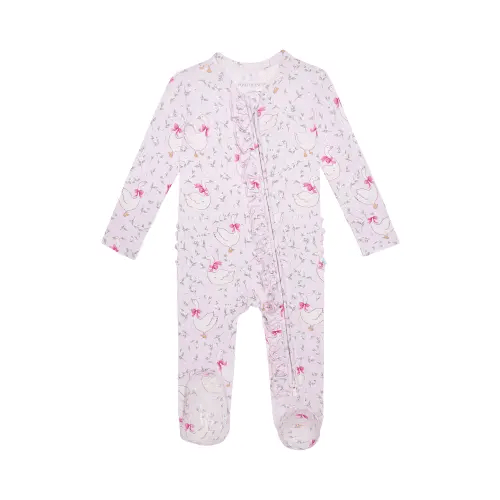 Ruffle Zip Footie