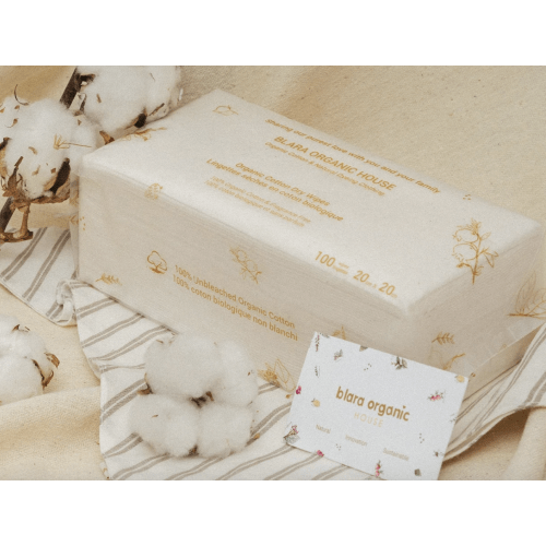 Organic Cotton Dry Wipes - Blara Organic House