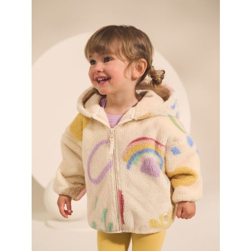 Cream Doodle Print Zip Through Fleece (3mths-7yrs)