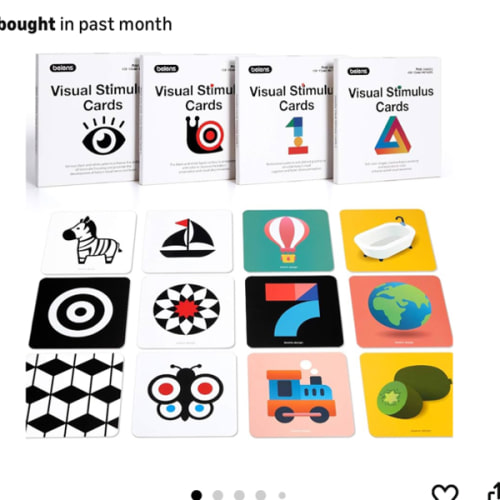 beiens High Contrast Baby Flashcard, 80 Pcs 160 Page Black White Colorful Visual Stimulation Learning Activity Card for Babies Ages 0-3-6-12-36 Months, 5.5'' x 5.5'' Newborn Infants Toys Gift