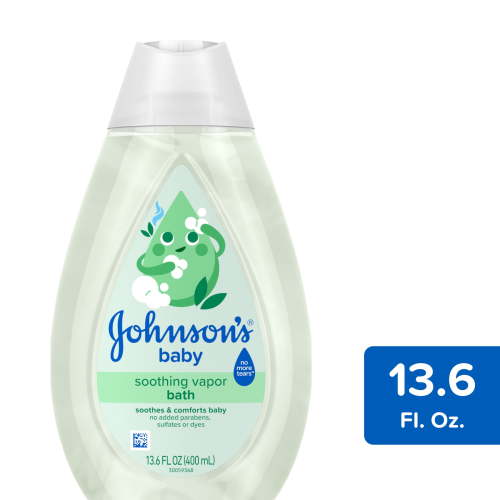 Johnson's Soothing Vapor Baby Bath 13.6 oz Gentle Calming Formula