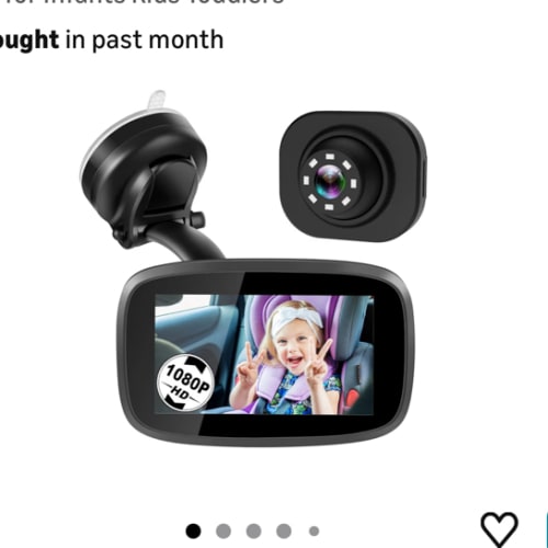 Amazon.com : 1080P Baby Car Mirror, Shybaby 4.3" Baby Car Camera Monitor with 170° Wide View, HD Night Vision Function and Reusable Sucker Bracket, Safety Rear Facing Cars Set Camera for Infants Kids Toddlers : Baby