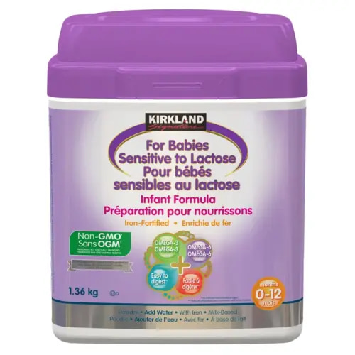 Kirkland Signature Infant Formula For Babies Sensitive to Lactose, 1.36 kg | Costco